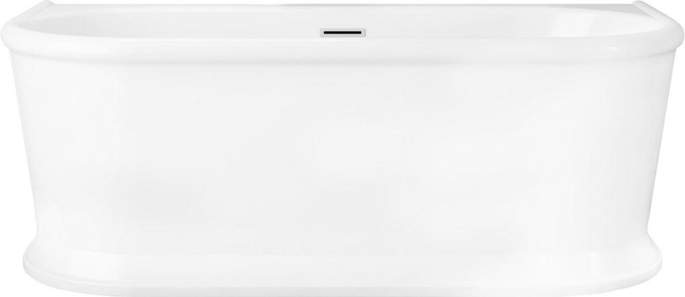 Ванна 1500x800xh600мм, акрил, отдельностоящая, слив-перелив цв.хром в комплекте, BelBagno ZZ