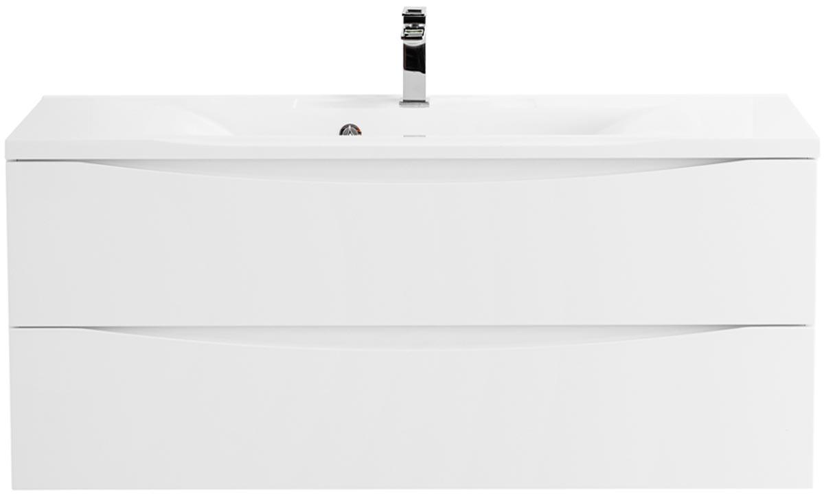 База под раковину подвесная с двумя выкатными ящиками, 1200х450х500мм, (цв.Bianco Opaco), Marino ZZ
