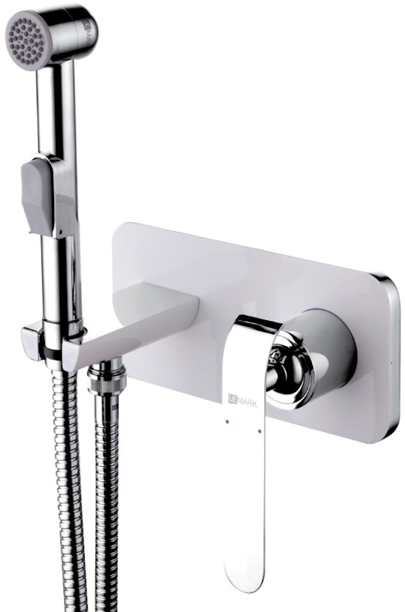 Смеситель с гигиеническим душем Melange, встраиваемый, внутренняя часть в компл, цв. хром/белый, ZZ