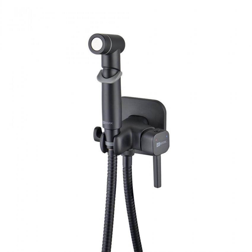 Гигиенический душ со смесителем Lemark Solo LM7165BL С ВНУТРЕННЕЙ ЧАСТЬЮ, цв.черный матовый