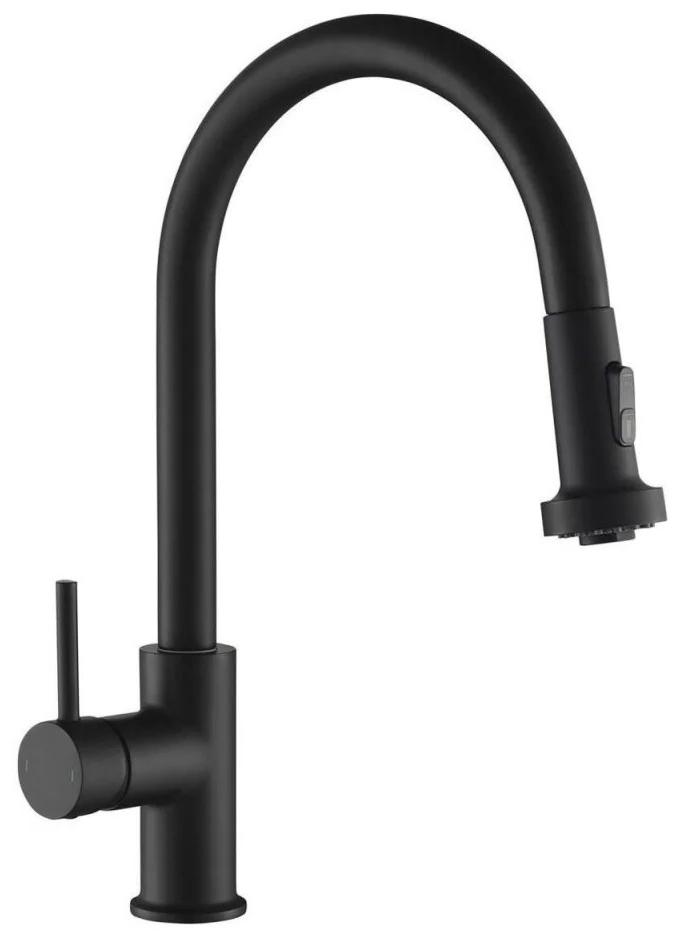 Смеситель для кухонной мойки Timo Saona 2316/03FL, цв. черный, ZZ