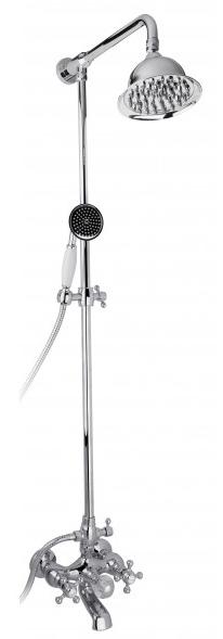 Душевая стойка Timo Nelson SX-1190 chrom, выота 130 см (душ. шланг, лейка, аэратор,держатель д/душа,переключатель потоков)  ZZ