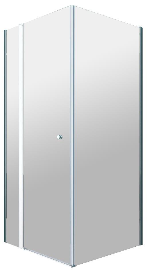 Душевой уголок 1000х1000хh1950мм, квадратный, распашная дверь с неподв.сегментом, правая/левая, (стекло прозр.6мм, фурнит. цв.хром), Etna ZZ
