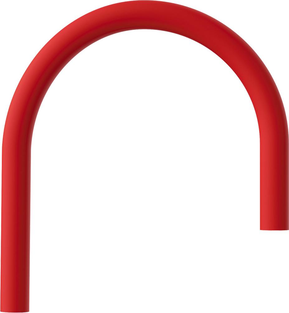 Сменный гибкий шланг для смесителя Kanto, силикон, цв. красный ZZ