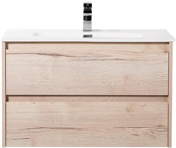 База под раковину подвесная с двумя выкатными ящиками, 1010х460хh515мм, без раковины, (цв.Rovere Galifax Bianco), Kraft