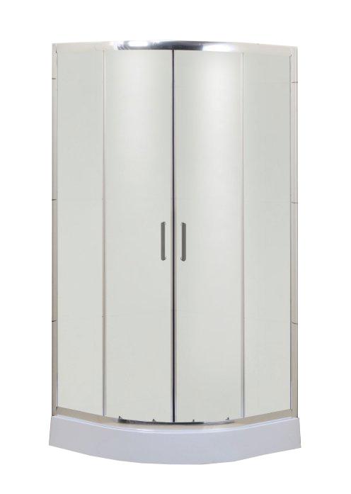 Душевой уголок 900х900хh1950мм, 1/4 круга, R550мм, (стекло рифленое Punto.5мм, фурн.цв.хром), Uno-195 ZZ