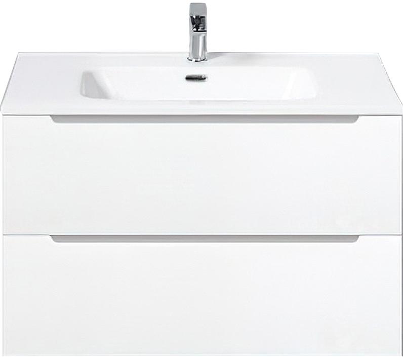 База под раковину подвесная с 2 выкатными ящиками, 710х460х515мм, (без раковины), (цв.Bianco Opaco), Etna