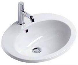 Раковина встраиваемая сверху, 57х47см, овальная, с 1 отв.д/смесителя, Canova Royal ZZ