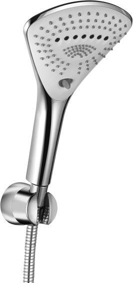 Душевой гарнитур Fizz 3s  (настенный держатель, лейка, шланг), хром ZZ