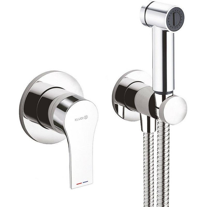 Комплект гигиенического душа (смеситель с внешней и встраив.частью, лейка, шланг, кронштейн с подводом воды 1/2), цв.хром