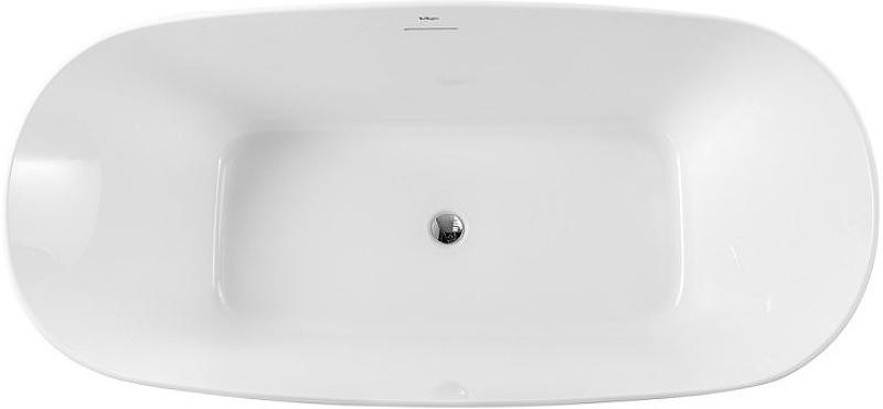 Ванна 1700x795xh620мм, акрил, отдельностоящая, цв.белый, слив-перелив, пробка слива цв.хром в комплекте, BelBagno ZZ