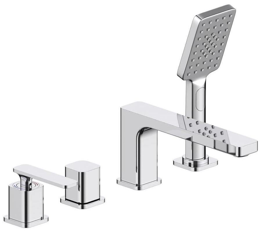 Смеситель на борт ванны Torne 4330/00Y , врезной, душевой гарнитур в комплект, цв. хром, ZZ