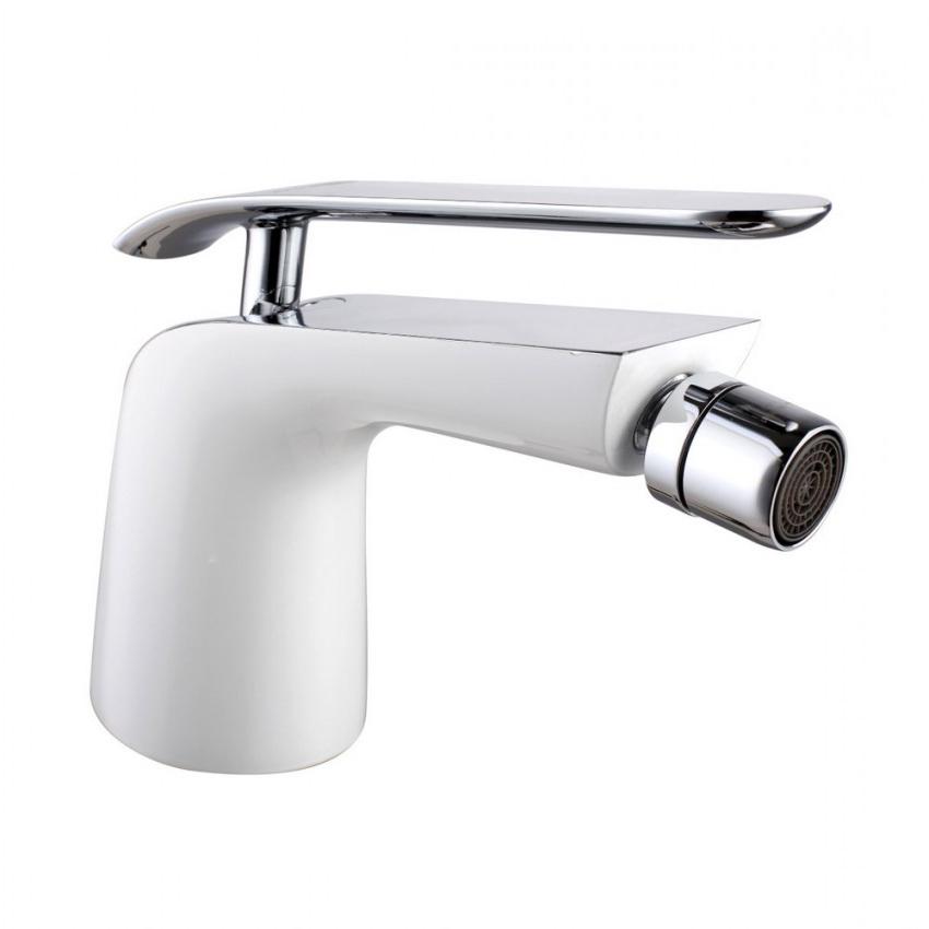 Смеситель Lemark Melange LM4908CW для биде, БЕЗ донного клапана, цв. белый, ZZ