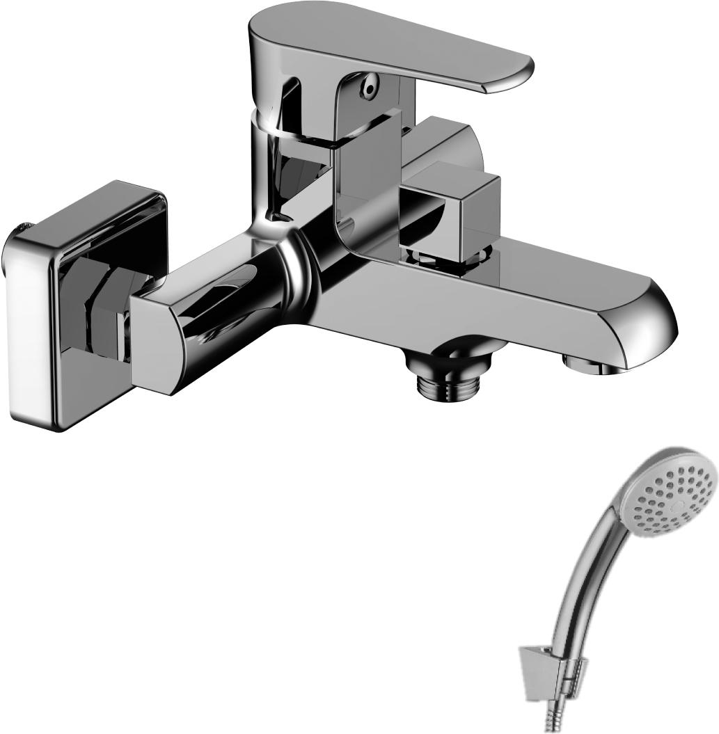 Смеситель для ванны/душа plus FACTOR, с аксессуарами, хром XX