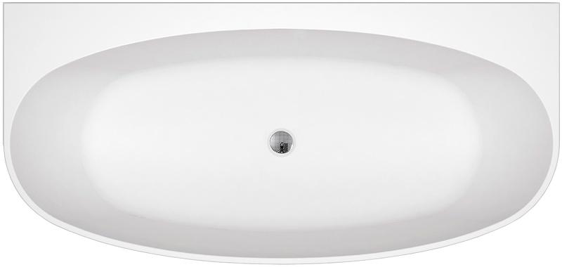 Ванна 1700x800xh580мм, акрил, пристенная, БЕЗ перелива, пробка сливного отверстия цв.хром в комплекте, BelBagno ZZ