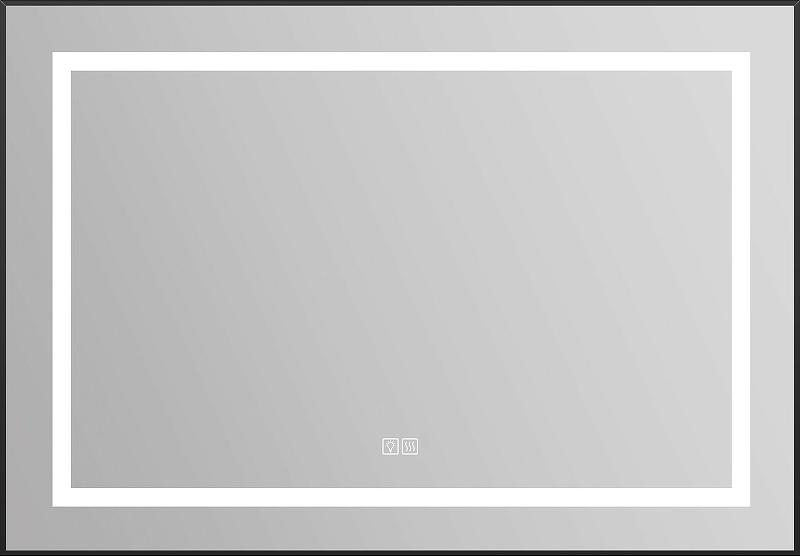 Зеркало в алюминиевой раме 985x40x685мм, со встроенным светильником, сенсорным выключателем и подогревом, (рама цв.черный), BelBagno ZZ