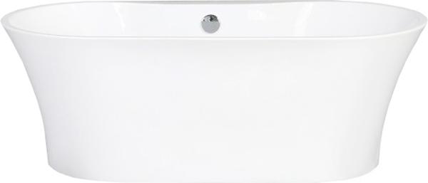 Ванна 1500x740xh590мм, акрил, отдельностоящая, цв.белый, слив-перелив цв.хром в комплекте, BelBagno ZZ