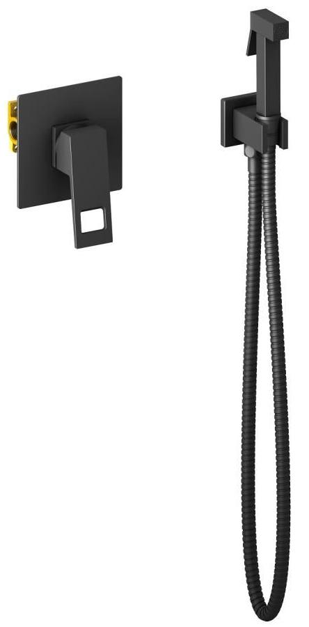 Гигиенический душ со смесителем, С ВНУТРЕННЕЙ ЧАСТЬЮ Timo Briana 7189/03SM, цв. черный,  ZZ