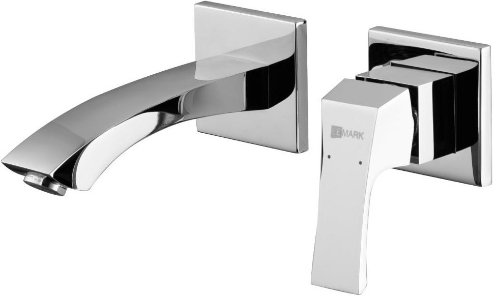 Смеситель для раковиины, встраиваемый в стену, внутрен. часть в компл., на 2 отверстия, цв. хром глянец ZZ