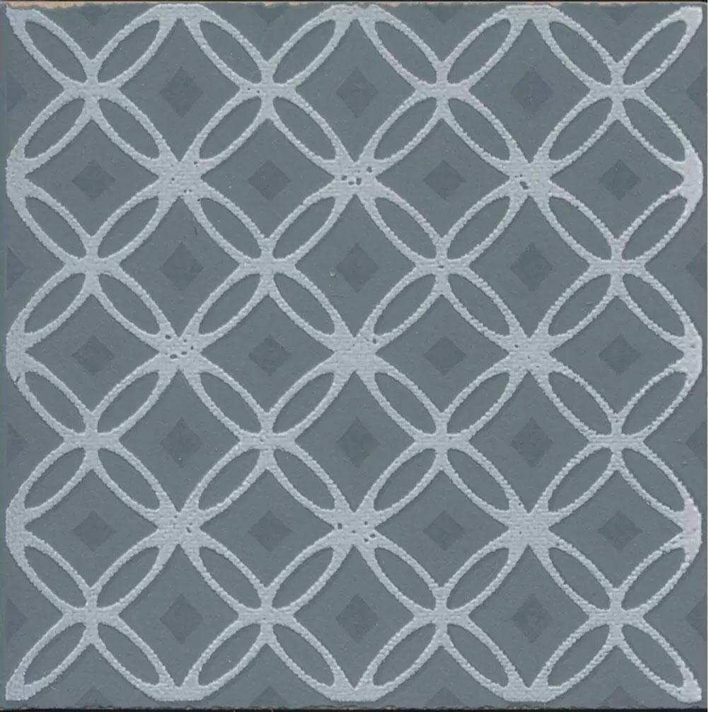 Декор Агуста 1 синий матовый 9,8x9,8