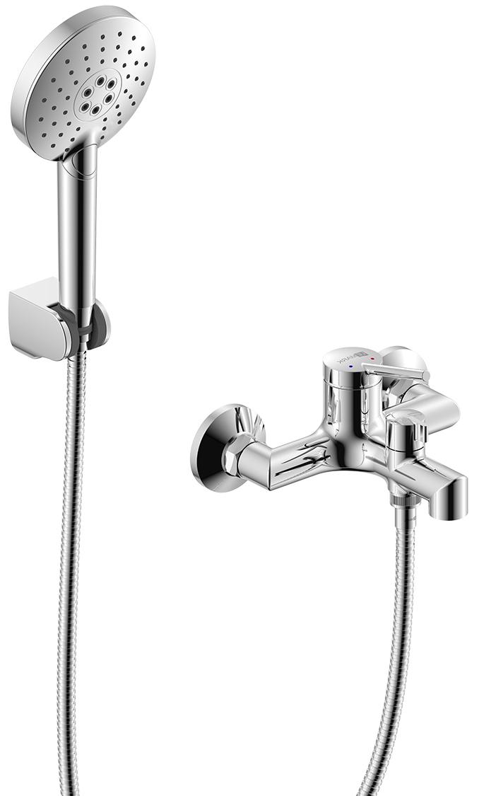 Смеситель для ванны с коротким изливом, хром