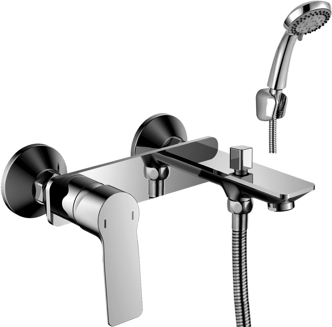 Смеситель для ванны/душа, короткий излив, с установочным комплектом и аксессуарами, хром XX