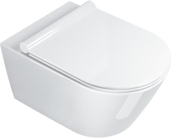 Унитаз 35х55см, подвесной, безободковый, без сиденья, крепёж в компл., Zero ZZ