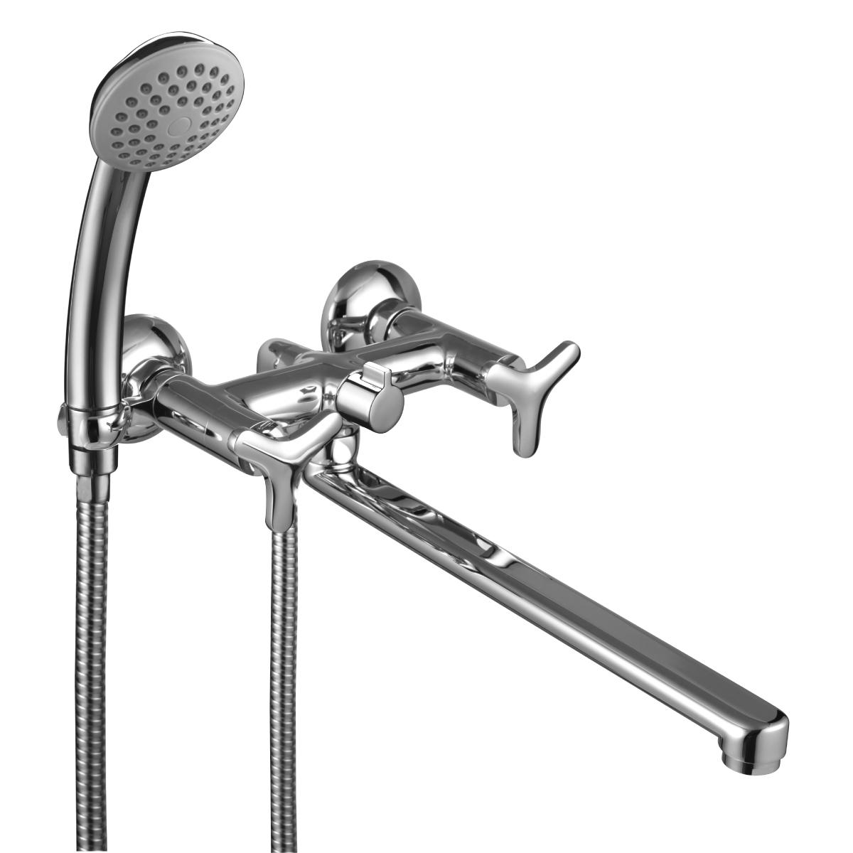 Смеситель для ванны и душа plus Spirit, акссесуары в компл., цв. хром, ZZ