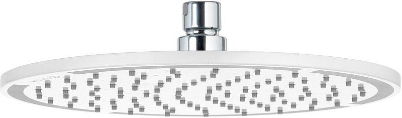 Верхний душ, круглый d=250 мм, подключение 1/2, без кронштейна, цв.белый/хром ZZ