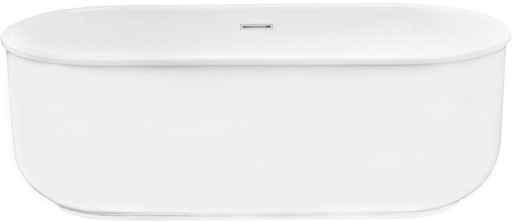 Ванна 1700x800xh600мм, акрил, отдельностоящая, слив-перелив цв.хром в комплекте, BelBagno ZZ