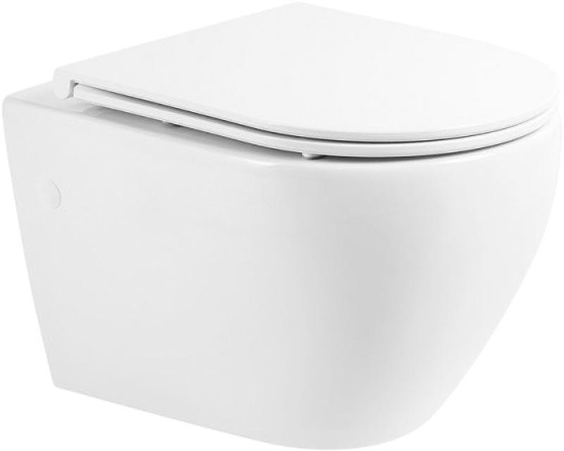 Унитаз подвесной, безободковый 490x370x360мм, без сиденья, крепёж в компл., Sfera-R ZZ