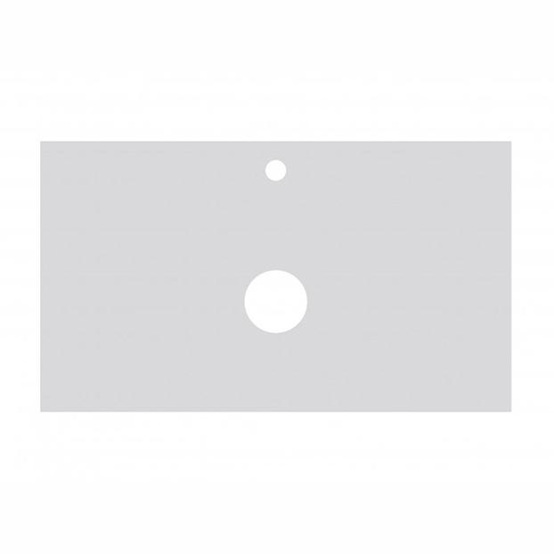 Столешница из керамогранита под накладную раковину 816x468мм, Bianco Opaco ZZ