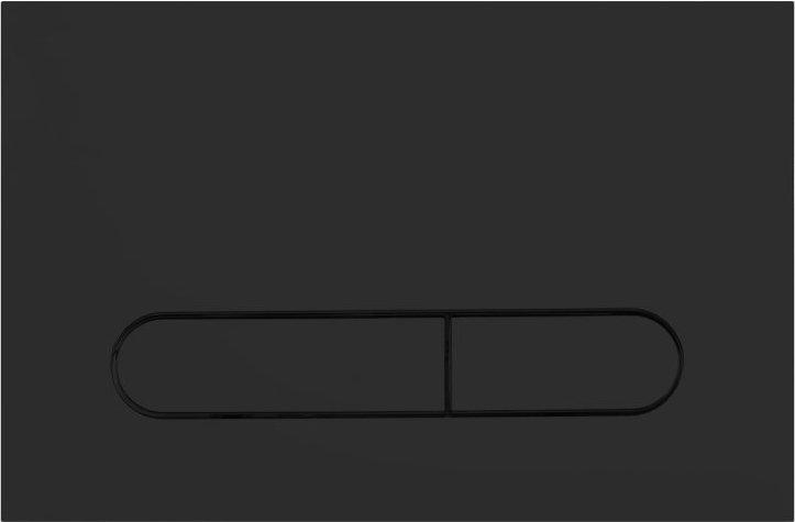 Кнопка двойного смыва для инсталляции подвесного унитаза, (цв.черный матовый), BelBagno Prospero