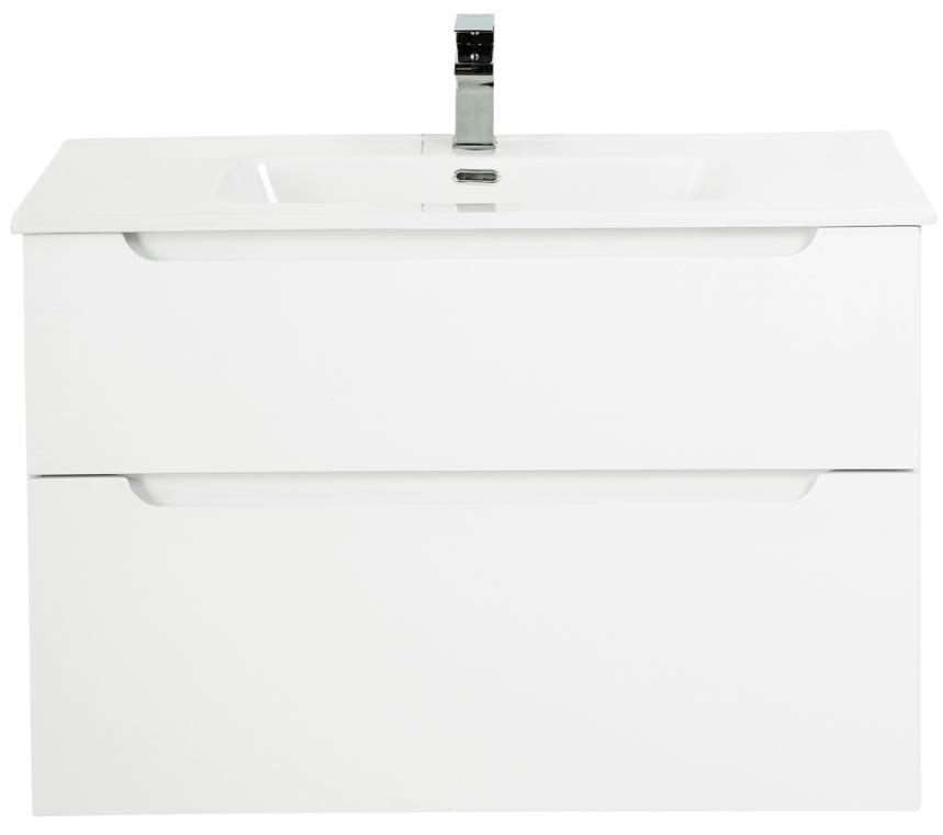 База под раковину подвесная с 2 выкатными ящиками, 896х448хh600мм, без раковины, (цв.Bianco Lucido), Etna ZZ