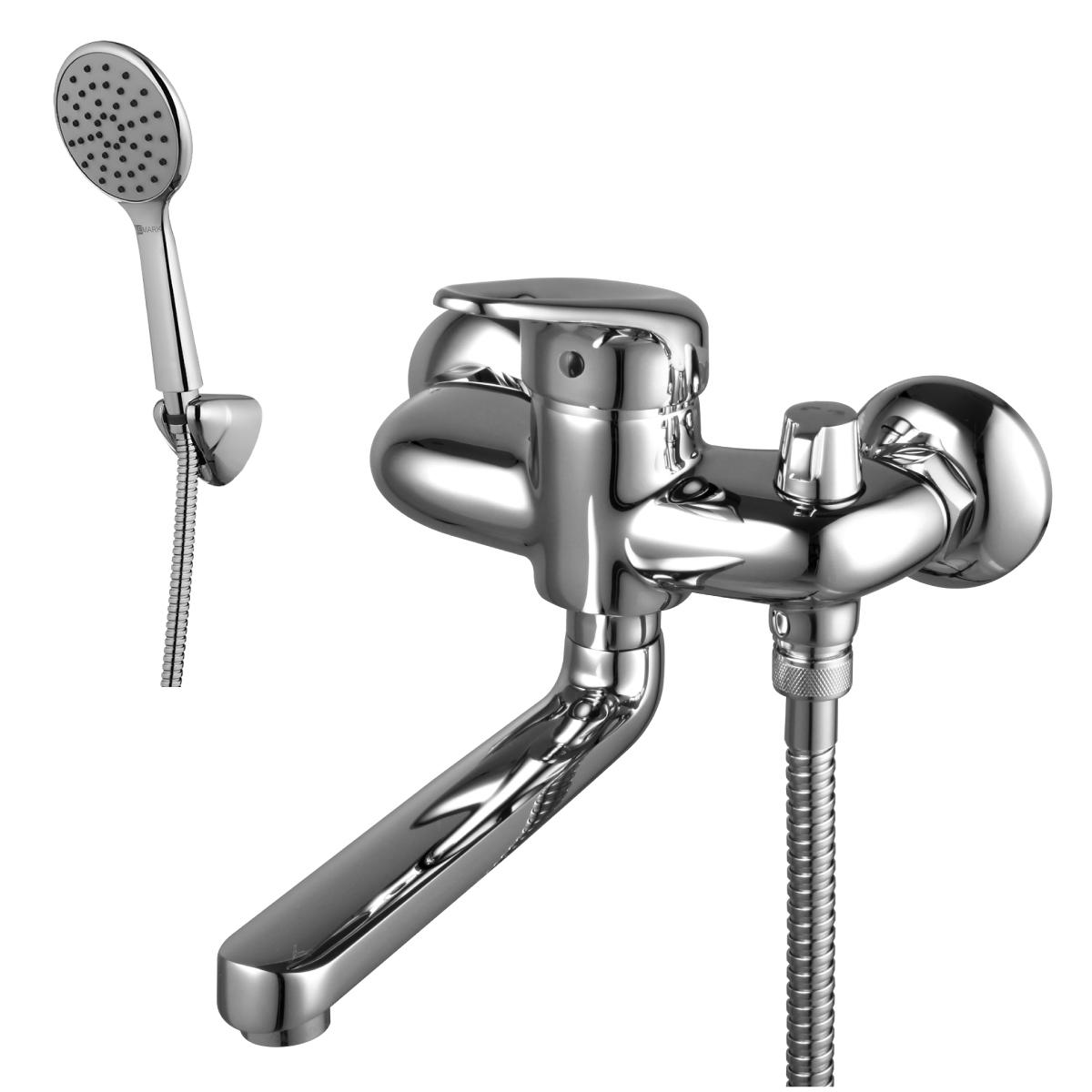 Смеситель для ванны/душа plus Luna, с аксессуарами, хром ZZ