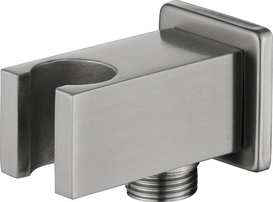 Шланговое подсоединение со встроенным держателем, (нерж. сталь, цв.сатин), Nova ZZ