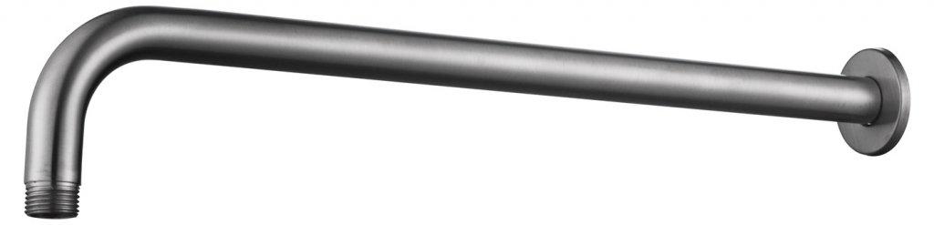 Кронштейн стеновой, G1/2, 416мм, для верхнего душа, круглое сечение, (нерж. сталь, цв.сатин), Nova ZZ