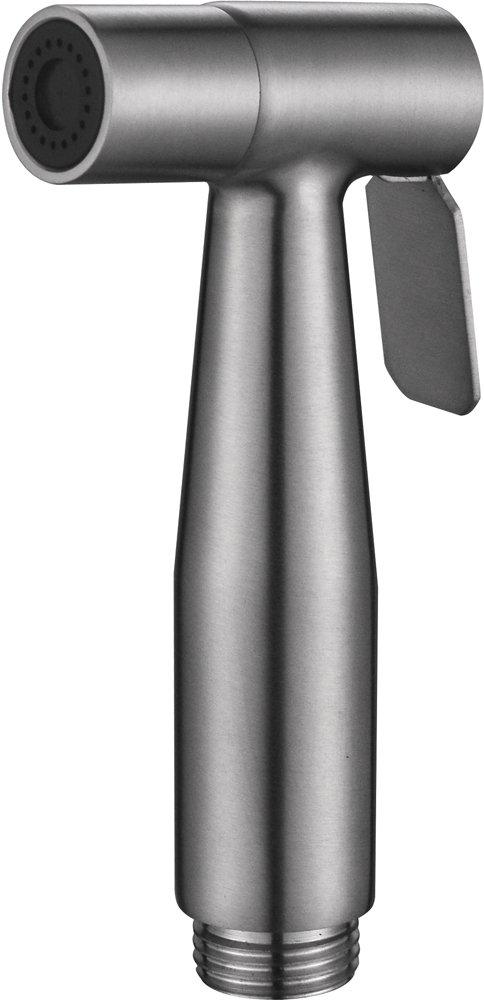 Лейка гигиенического душа, с нажимным механизмом, БЕЗ шланга и кронштейна, (нерж. сталь, цв.сатин), Nova ZZ