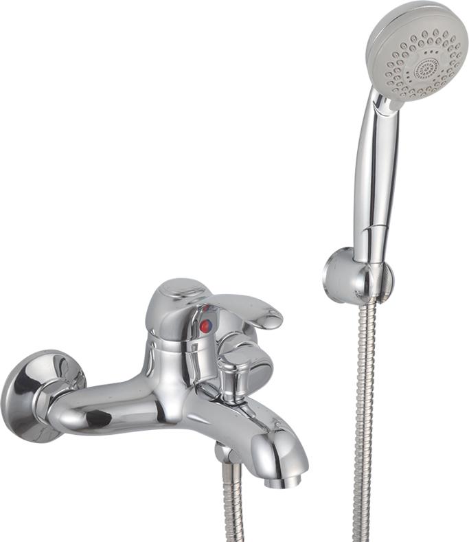 Смеситель для ванны/душа, короткий излив, с установочным комплектом, аксессуарами, хром XX