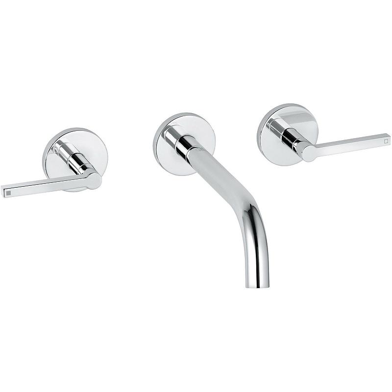 Смеситель для раковины Nova Fonte Puristic настенный на 3 отверстия встраиваемый внешняя часть (с внутренней частью), цв.хром ZZ