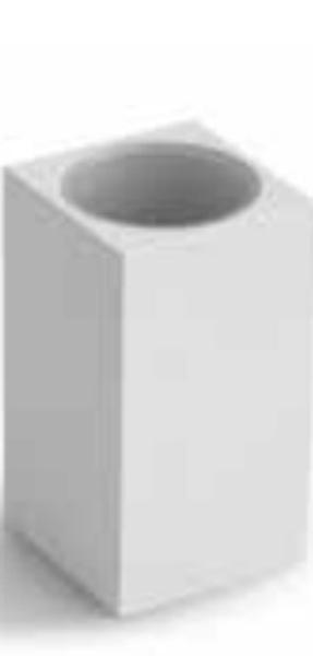 Стакан настольный, (композит цв.белый матовый), Settecento ZZ