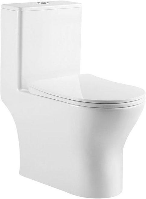 Унитаз напольный, моноблок, арматура, сиденье с микролифтом в компл., Lounge ZZ