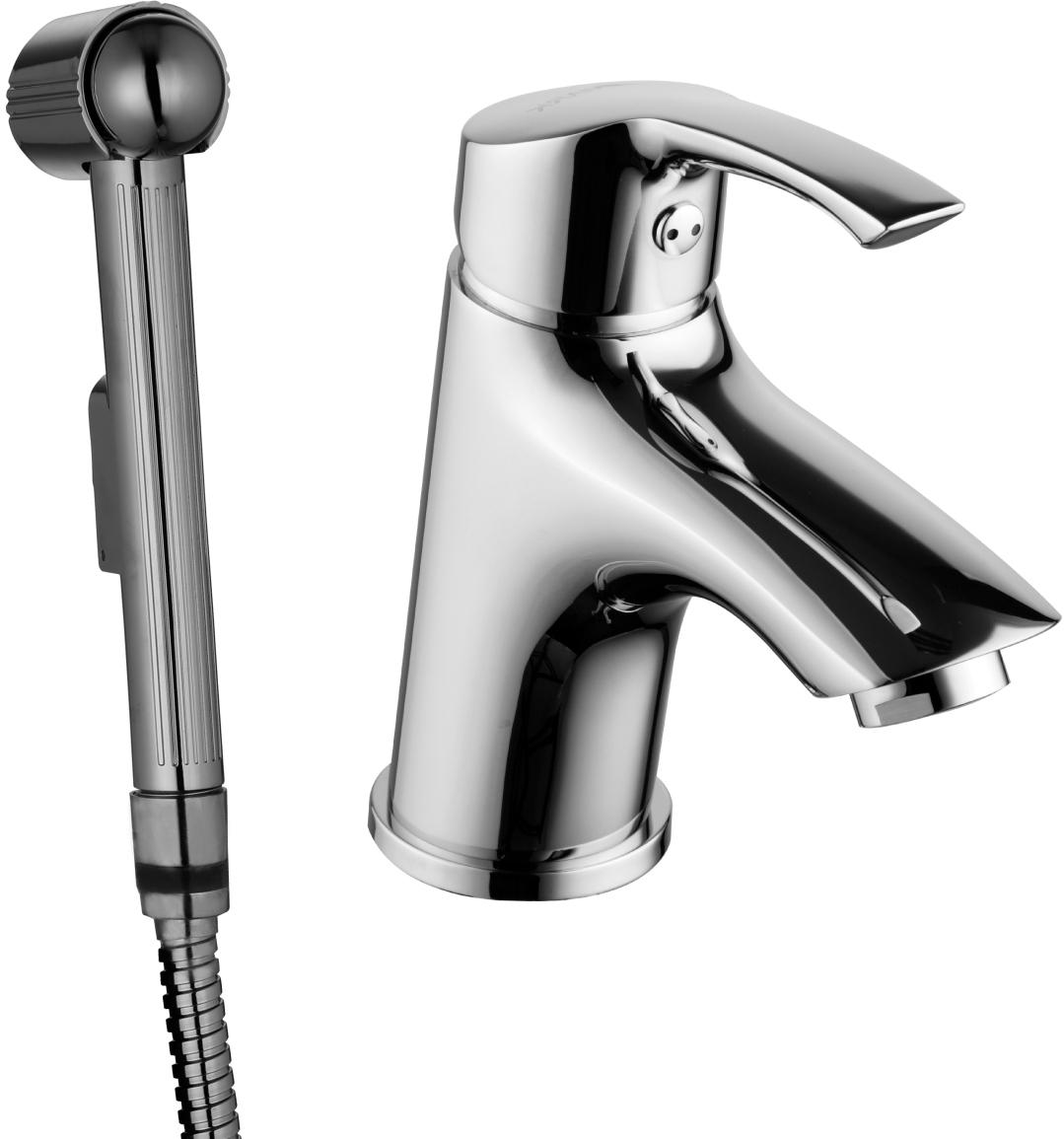 Смеситель для раковины с гигиеническим душем, цв. хром ZZ