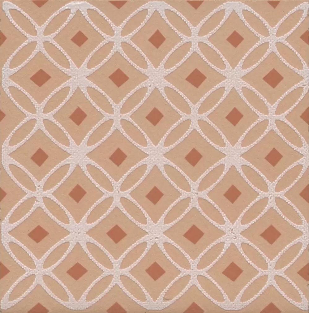 Декор Агуста 1 оранжевый матовый 9,8x9,8