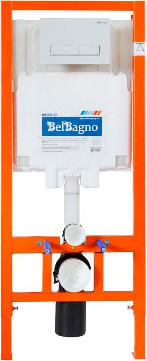 Инстал.д/подвесн. унитаза,1090х500х105мм, со смывным бачком скрытого монтажа, фронт.управл, крепёж, кнопка смыва BB009-MR-BIANCO в компл,BelBagno80ZZ