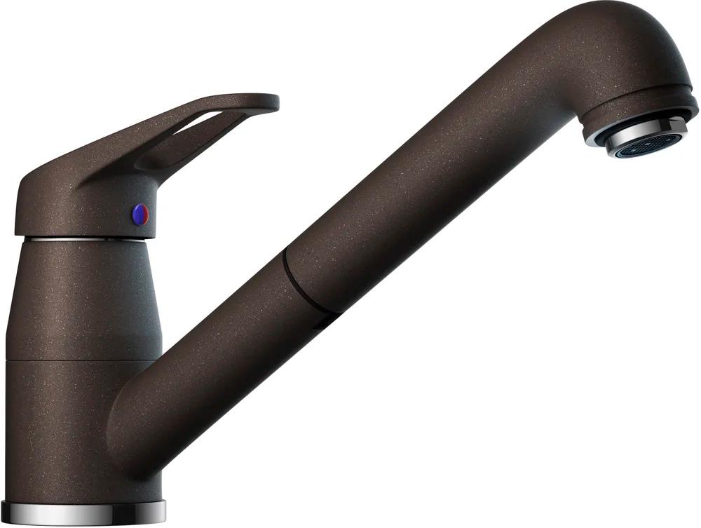 Смеситель  для кухонной мойки Omoikiri Tateyama-S DC, арт 4994135, латунь/искусственный камень, вытяжной шланг 80 см, цв, коричн, ZZ