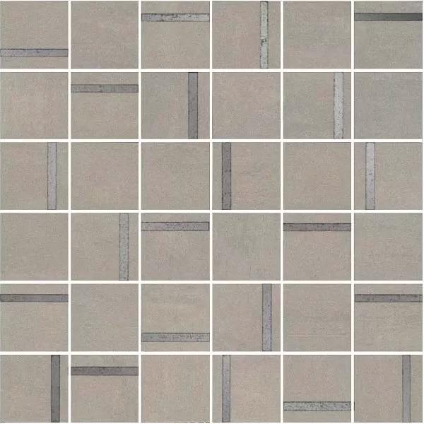 Декор Гварди 2 мозаичный серый светлый матовый обрезной 30x30