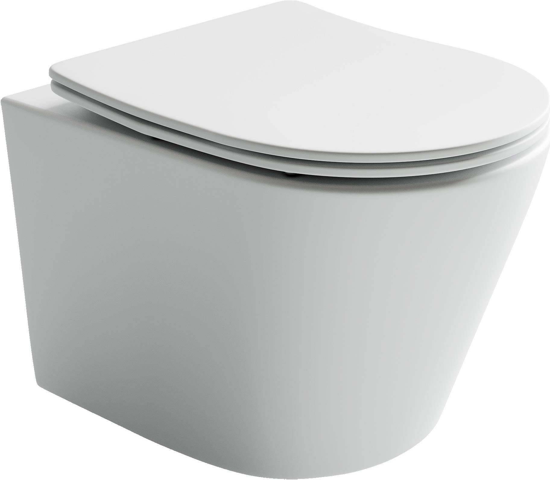 Унитаз подвесной, безободковый, крышка микролифт в комплекте ZZ