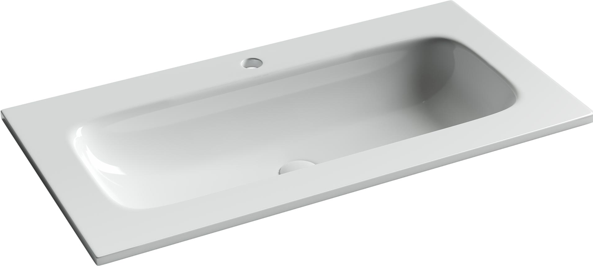 Раковина накладная/мебельная Grace прямоугольная 910х46х14 мм, c отверстием для смес, цвет белый ZZ