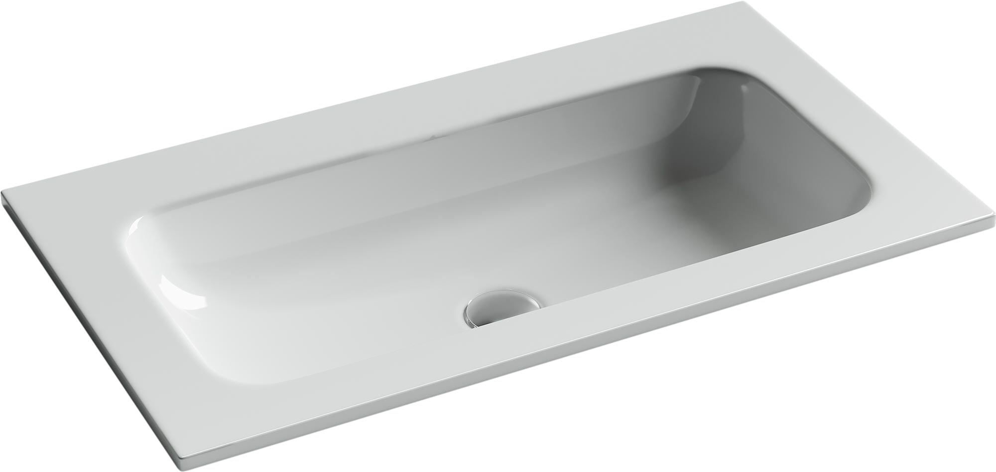 Раковина для мебели, прямоугольная  810х457 мм, без отверстия для смесителя, цвет белый ZZ